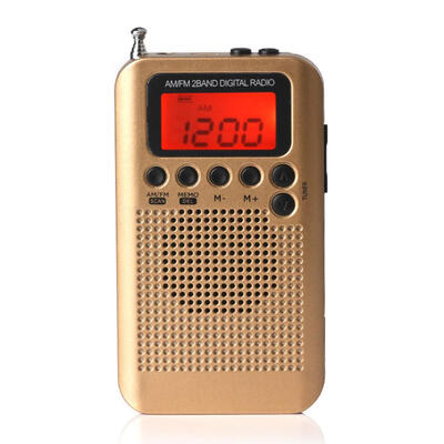 

Outdoor AMFM Radio HRD-104 Stereo Double Band Digital Radio with Earphone