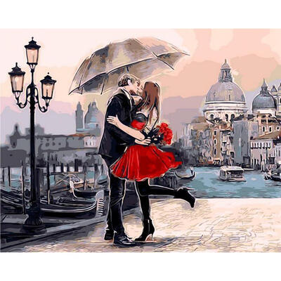 

5D DIY Full Drill Diamond Painting Kiss Couple Cross Stitch Embroidery Kit