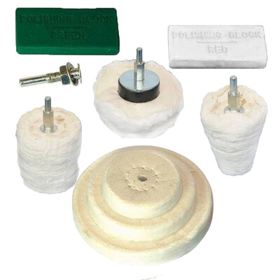 

9 Stück Pad Polierscheibe Polieren Mopp Baumwolle Staz Edelstahl Aluminium