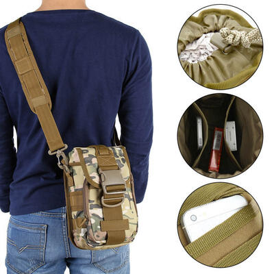 

Greensen Nylon Small CellMobile Phone Bag Belt Military Waist Pack Shoulder Bags Camouflage