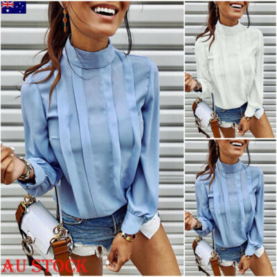 

AU Women Chiffon Ruffer Casual T-Shirt Ladies Summer Loose Top Blouse Size -XL