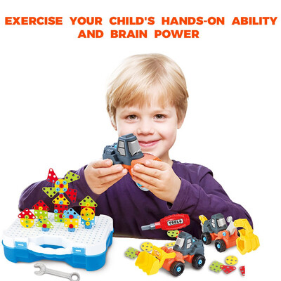 

Siaonvr Creative Electric Drill Screw Puzzle Learning Toy 3D Building Blocks DIY Puzzle
