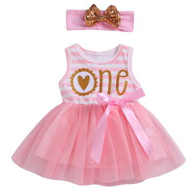 

Summer Cotton Baby Infant Fairy Tale Petals Colorful Dress with Headwear Princessborn Baby Dresses Gift