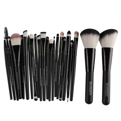 

20Pcs Eyeshadow Makeup Brushes 2Pcs Big Powder Blush Foundation Black