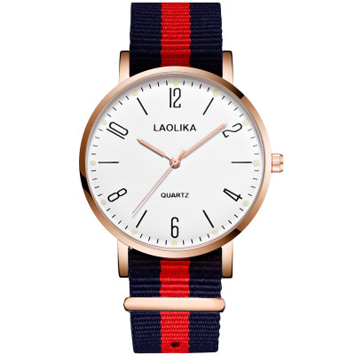 

Harajuku couples luminous watches thin watches student watches waterproof sports leisure thin canvas belt to watch