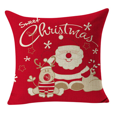 

Siaonvr Christmas Pillow Cover Linen Pillowcases Decorative Home Decoration 45x45cm