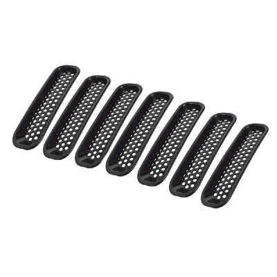 

7PCS Decorative Circle Front Grille Insert Mesh Light Circle Grille Guard for 2007-2018 Jeep Wrangler JK 2 Door Unlimited 4 Door