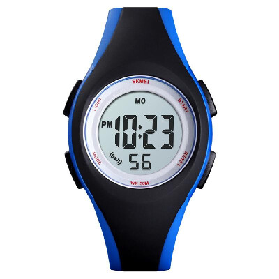 

SKMEI 1459 Luminous 5ATM Waterproof Digital Childrens Sports Watch Alarm Calendar Week Date Hour Wristwatch for Teenager with PU