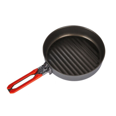 

Outdoor 09L Non-stick Frying Pan W Foldable Handle For Camping Hiking 210g Pro