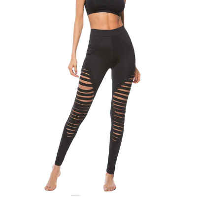 

Women Hollow out Trousers Fitness Leggings Tights Girl High Waist Yoga Pants