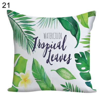 

Letter Leaves Square Throw Pillow Case Cushion Cover Home Sofa Bed Car Decor