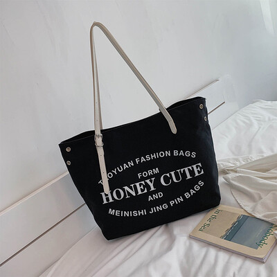 

Ins fresh Japanese bags simple high-capacity Tote canvas bag new 2019 womens handbags portable shoulder bag