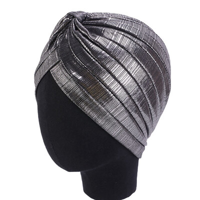 

Women Indian Turban Hat Head Wrap Stretchable Chemo Cancer Pleated Hijab Cap
