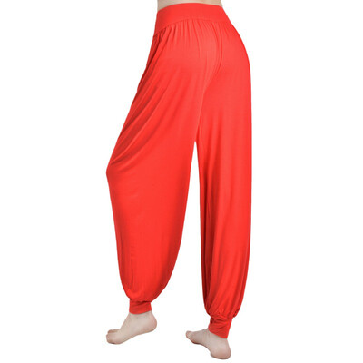 

Pleated Loose Yo-ga Leggings for women New Bloomers Dance TaiChi Full Length Hip Hop Pants Streetwear Modal Pants Fitness Pants