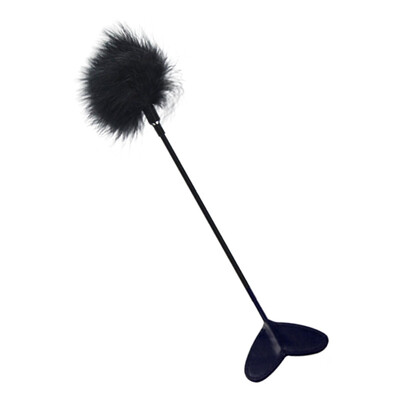 

Tease Cat Feather Wand Toy with Love Hear Handle Interactive Kitten Toy with Bell for Solving Boredom