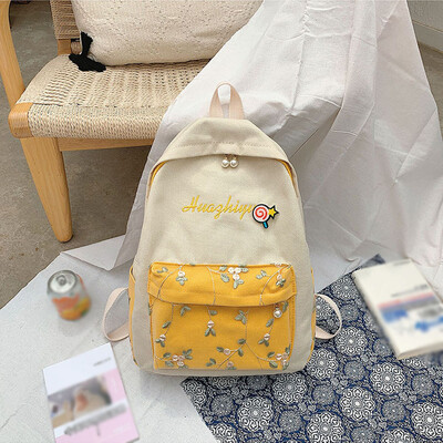 

New Lace Face Small Fresh Flower Student Bag Female Tide Large Capacity Backpack