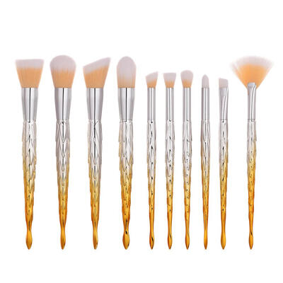 

10pcs Fish Scale Soft Hair Eyeshadow Concealer Powder Makeup Brushes Set