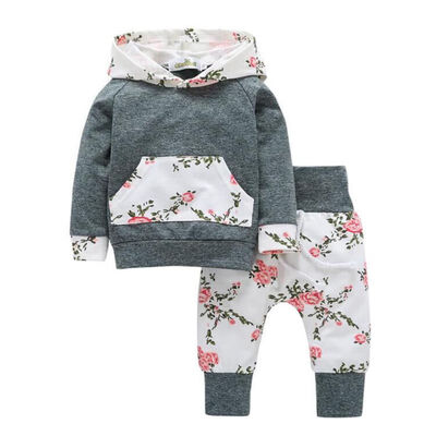 

Spring Autumn Brand Unisex Kids Baby Boys Girls Clothing Set 2 PCS Set Pullover Cotton Arrow Printed T-shirts Pants