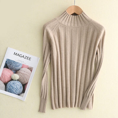 

QIANMUCHUN womens pure cashmere sweater drawdown shirt 5884