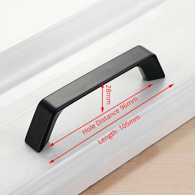 

JD cabinet drawer handle American black wardrobe door handle modern minimalist European cabinet sand black furniture handle