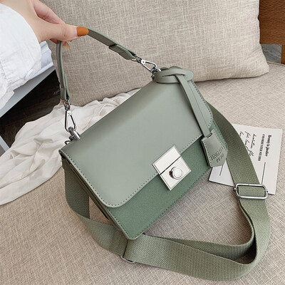 

Fashion handbag bag handbag new wave Korean version of the wide shoulder strap small square bag tide wild shoulder slung
