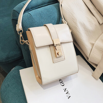 

Qiao Bani 2019 new Korean fashion Dongdaemun lock mobile phone small square bag wild shoulder diagonal female bag
