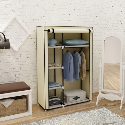

64" Closet Organizer Garment Rack Portable Clothes Wardrobe Hanger Home Shelf
