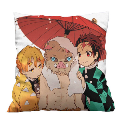 

Lavendei Demon Slayer Kimetsu no Yaiba Anime Throw Pillows Cartoon Throw Pillows Square Decorative Pillows