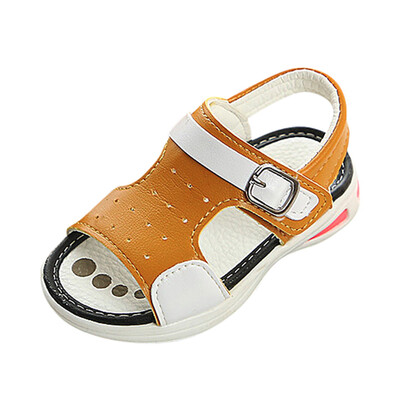 

Children Boys Beach Sandals Kids Soft Antislip Luminous Lighting LED Shoes
