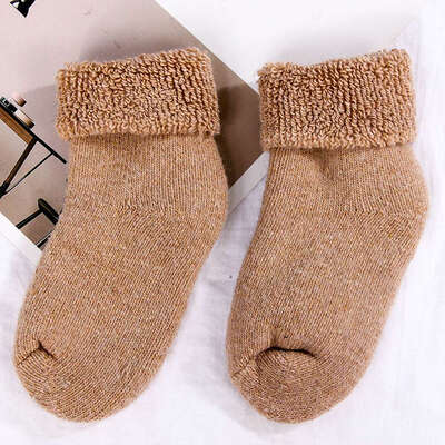 

Thermal Kids Socks Real Wool Thick Velvet Winter Warm Toddler Newborn 0-3Years Children Socks Baby Girls Boys Socks
