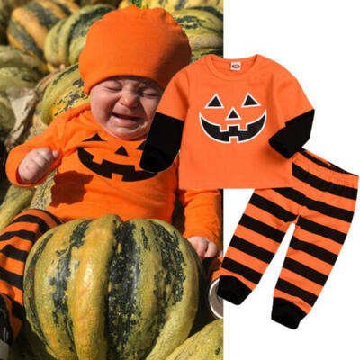 

Newborn Toddler Baby Boy Outfits Clothes Tops Romper Pants Halloween Costumes