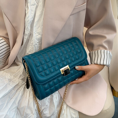 

Bag female 2019 new small fragrance rhombic chain bag Korean fashion lock buckle hand shoulder Messenger bag small bag