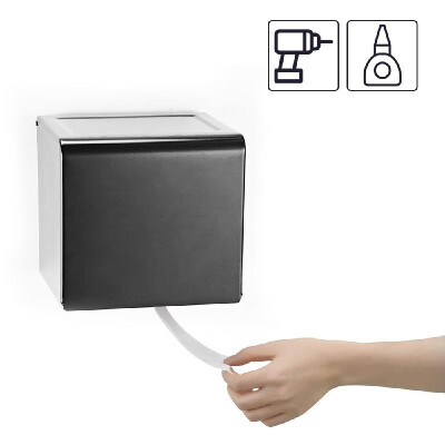 

Toilet Paper Holder Paper Roll Holders Waterproof Dustproof Wall Mounted Aluminum Toilet Tissue Rolls Stand for Bathroom