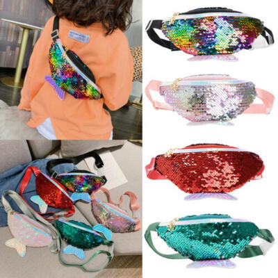 

Kids Girl Glitter Mermaid Crossbody Bag Handbag Wallet Cell Phone Bags Acces