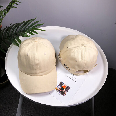 

Hats Female Korean Edition Simple Embroidery Pure Duck Tongue Cap Men&Women Shade Baseball Caps in Spring&Summer