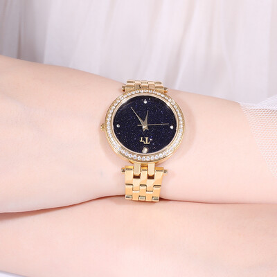 

Watch female trend waterproof personality atmosphere simple temperament lady round electronic fashion watch