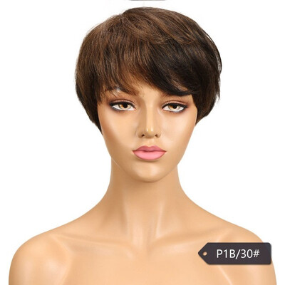 

Noble Peruvian Straight Human Hair Wigs For Black Women Remy Non Lace Front Human Hair Wigs With Bangs Perruque Cheveux Humain