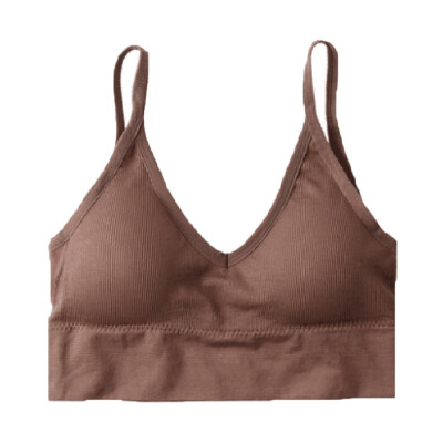 

Japanese Triangle Cup Sexy Vest Bottoming Tube Top Solid Color No Steel Ring Elastic Bra