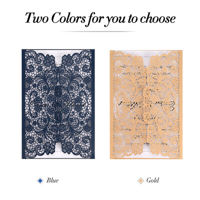 

20Pcs Pearl Paper Wedding Invitation Cards Greeting Card Kits Event Party Supplies with Blank Inner Sheet