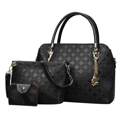 

3pcsSet Elegant Women OL PU Leather Crossbody Shoulder Card Handbags Totes