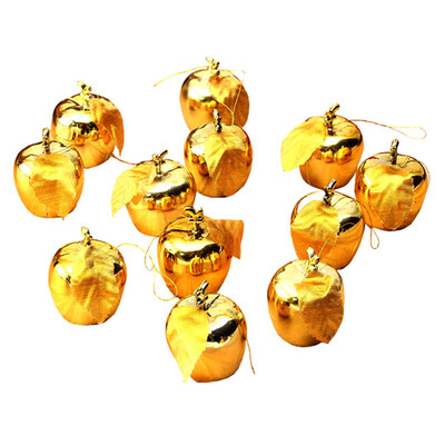 

Christmas Tree Decorations Red Gold Apple Baubles Hanging Ornaments