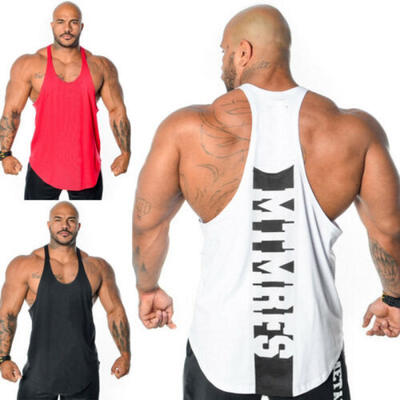 

Summer Mens Gym Muscle Sleeveless Tank Top Shirt Bodybuilding Sport Fitness Vest
