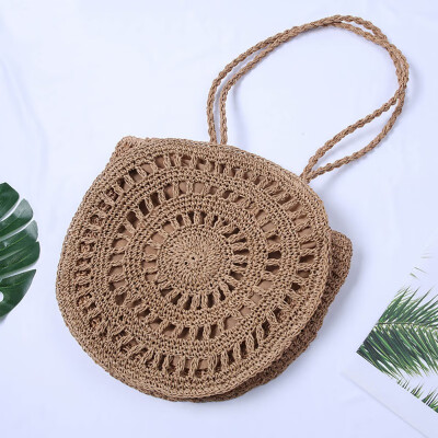 

Women Handbags 2019 Chic Design Straw Woven Shoulder Bags Women Hollow Out Beach Large Capacity Bags Reusable Shopping Bags