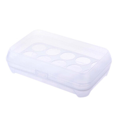 

Egg Refrigerator Storage Box 15 Grid Eggs Holder Food Storage Container Egg shatterproof box 4 color