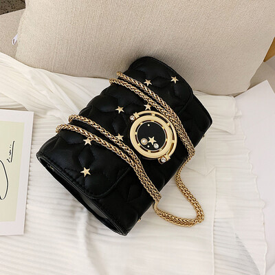 

Summer ins leisure bag personality fashion small square bag girl new 2019 quality feeling of one shoulder oblique satchel