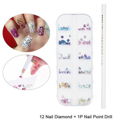 

Toponeto Mermaid Nail Gradient Pearls Sequins Glitter Dazzling Manicure Nail Art Decorati