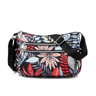 

Printed Oxford Bag Multi-layer Large Capacity Leisure Middle-aged Mother One Shoulder Slant Bag Canvas