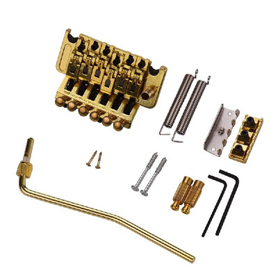

Elecrtic Guitar Locking Double Tremolo System Set Guitar Bridge Gold