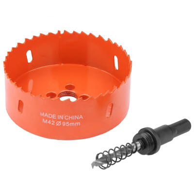 

Greensen 95mm M42 High Speed Steel Bi-Metal Holesaw Cutter Hole Saw with Core Drill Bit