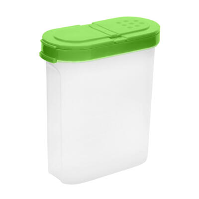 

250ml 2 Lid Moisture-proof Transparent Seasoning Box Spice Condiment Bottle